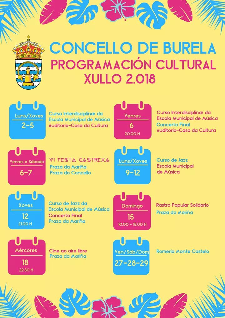 As actividades ao aire libre protagonizan a programación cultural de Burela