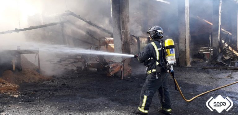 Un can morto tras arder por completo unha casa deshabitada no Vicedo