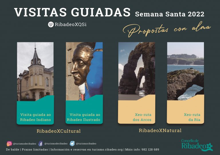 Catro rutas guiadas para coñecer o patrimonio natural e cultural de Ribadeo na Semana Santa