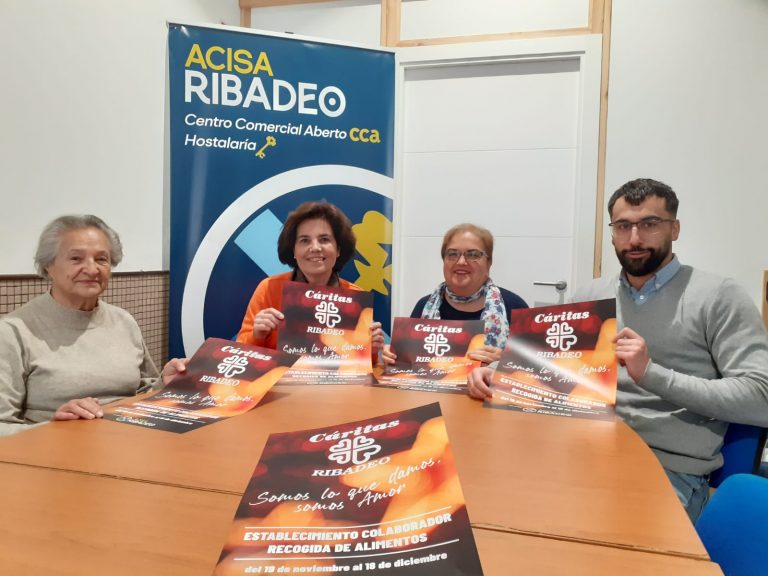 ACISA Ribadeo colabora outro ano máis coa Agrupación de Cáritas Ribadeo na recollida solidaria de alimentos para Nadal