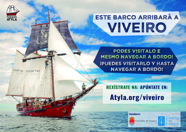 O barco histórico ‘Atyla’ estará en Viveiro entre o 7 e o 9 de agosto