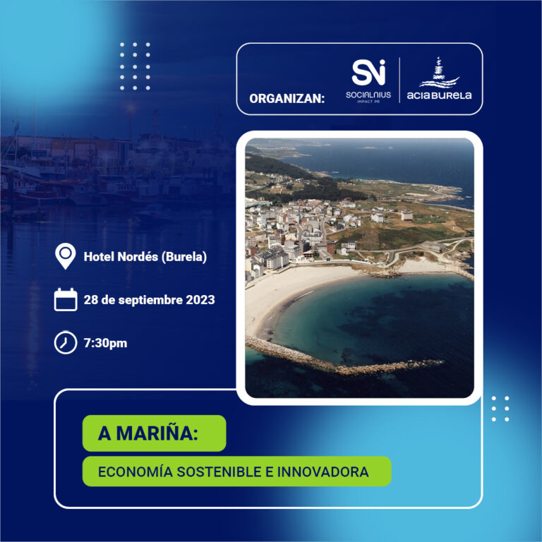 Burela acollerá o encontro “A Mariña, Economía Sostible e Innovadora” o 28 de setembro