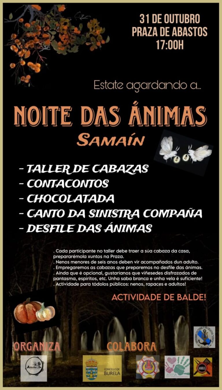 Burela celebrará o Samaín o 31 de outubro na Praza de Abastos